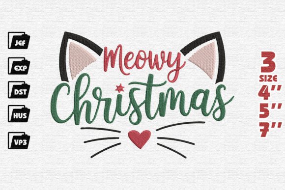Festive Meowy Christmas Cat Face Design Review