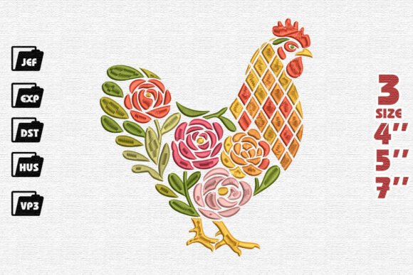 Folk Art Rooster Embroidery Review