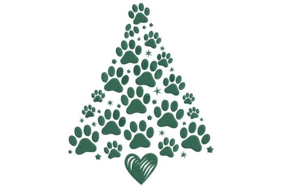 Paw Print Christmas Tree Embroidery Review