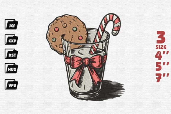 Retro Christmas Milk & Cookies Embroidery Review