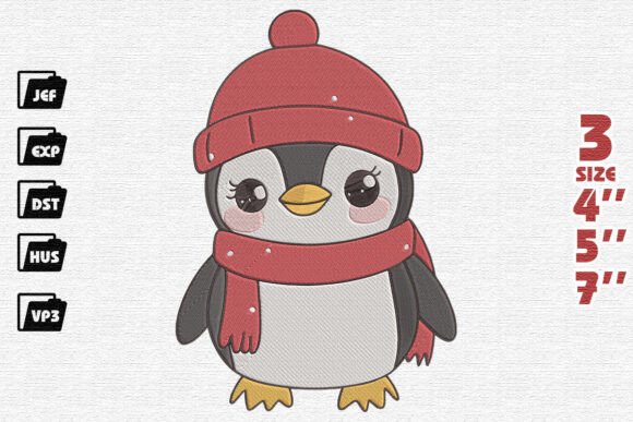 Review: Adorable Winter Penguin Embroidery Design