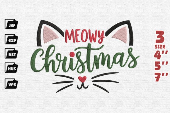 Review: Cute Meowy Christmas Cat Embroidery