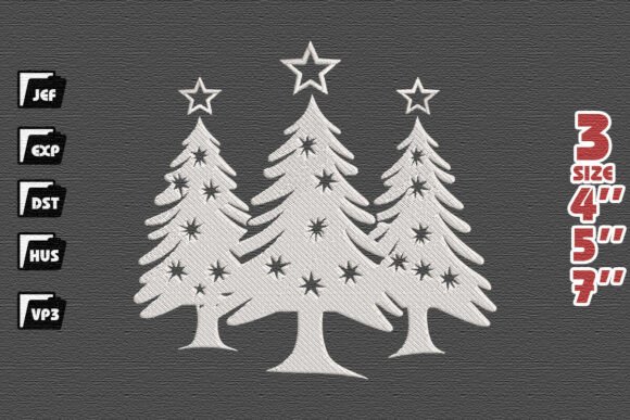 Review: Elegant Christmas Tree Trio Embroidery Design