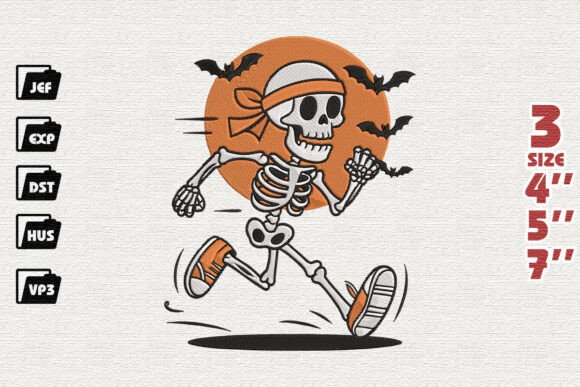 Review: Halloween Skeleton Runner Embroidery Design