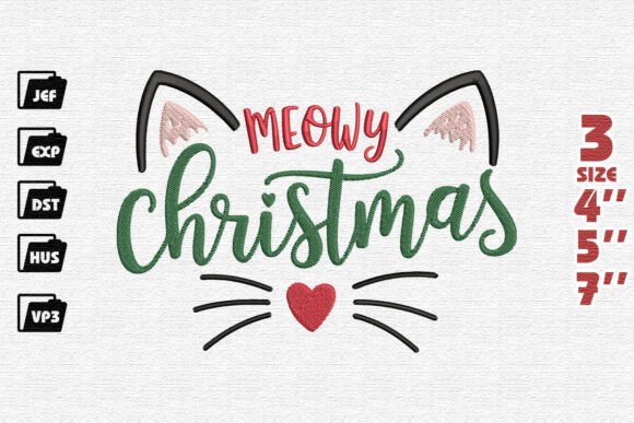 Review: Meowy Christmas Cat Embroidery Design