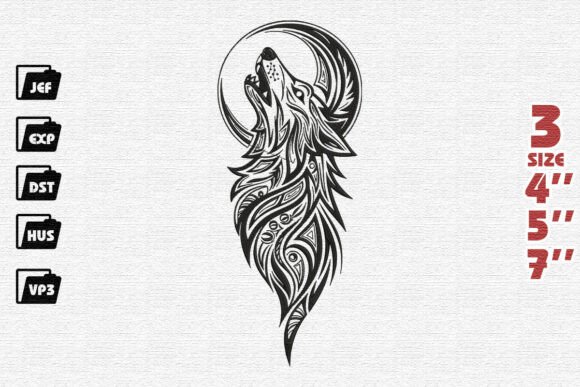 Tribal Wolf & Moon Embroidery Review